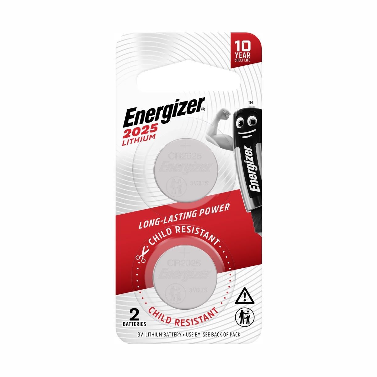 2 Pack Energizer 2025 Lithium Batteries