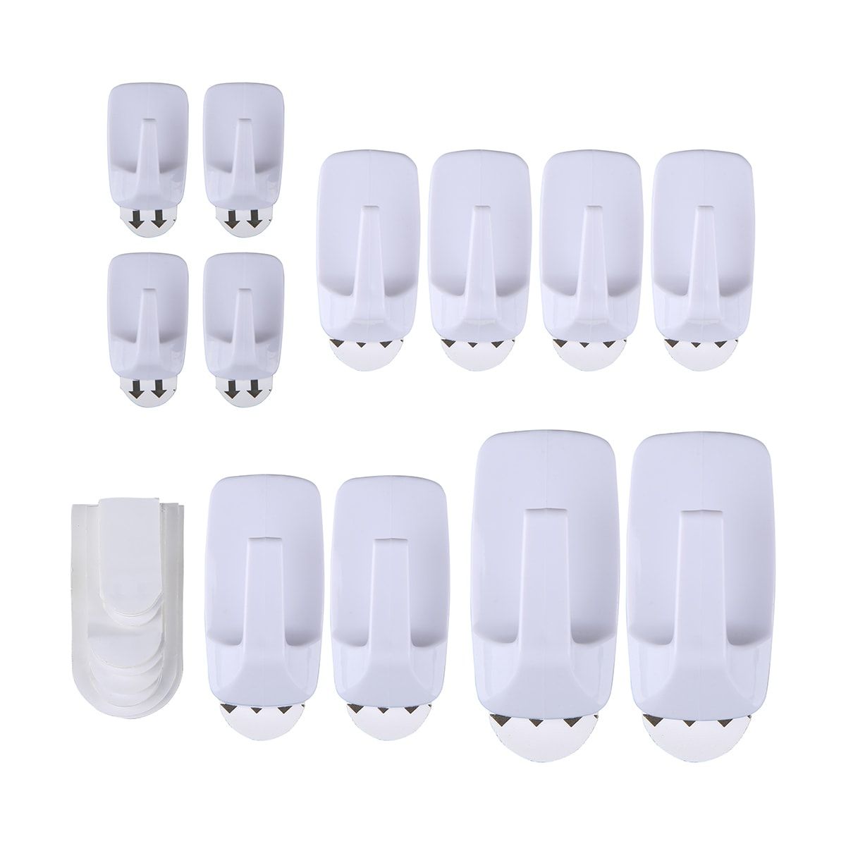 Assorted Removable Hooks - Pack of 12