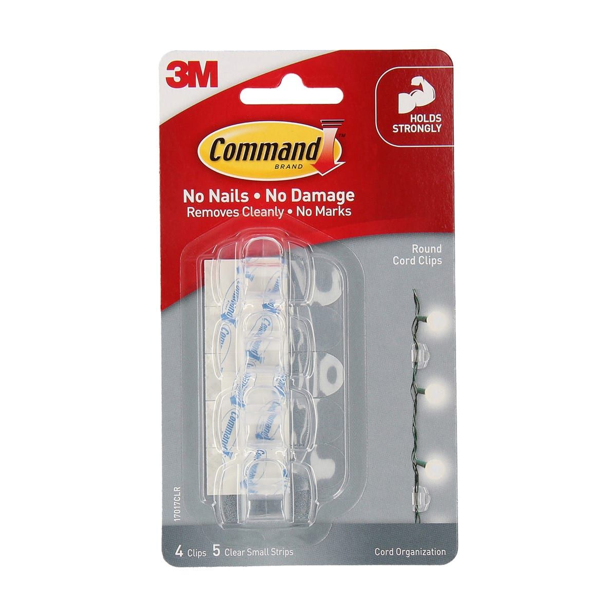 Command Round Cord Clips - Clear