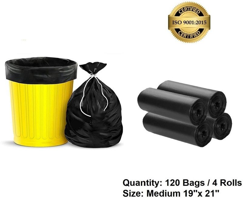 mitzvah Premium Quality Garbage Bag Biodegradable Medium 18 Liter - Pack of 4 (120 Bags) Medium 18 L Garbage Bag  (120Bag )