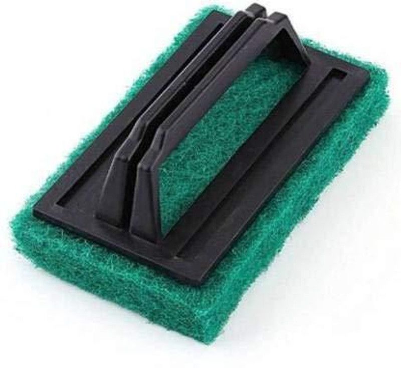 crazysales Tile Cleaning/Floor Cleaning Brush with Sponge Scrub Pad & Handle Kitchen Utensil , Scrubber Dish wash, Steel Scrubber for Utensils, Sponge, Brite Wipes for Kitchen Pantry, Standard (1) Scrub Sponge  (Regular)