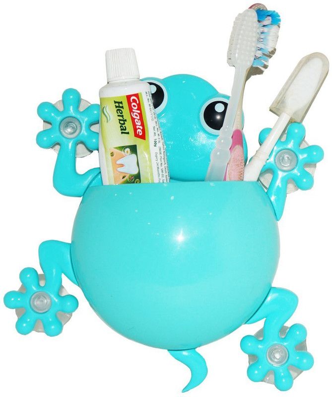 Muren Plastic Toothbrush Holder  (Blue, Wall Mount)