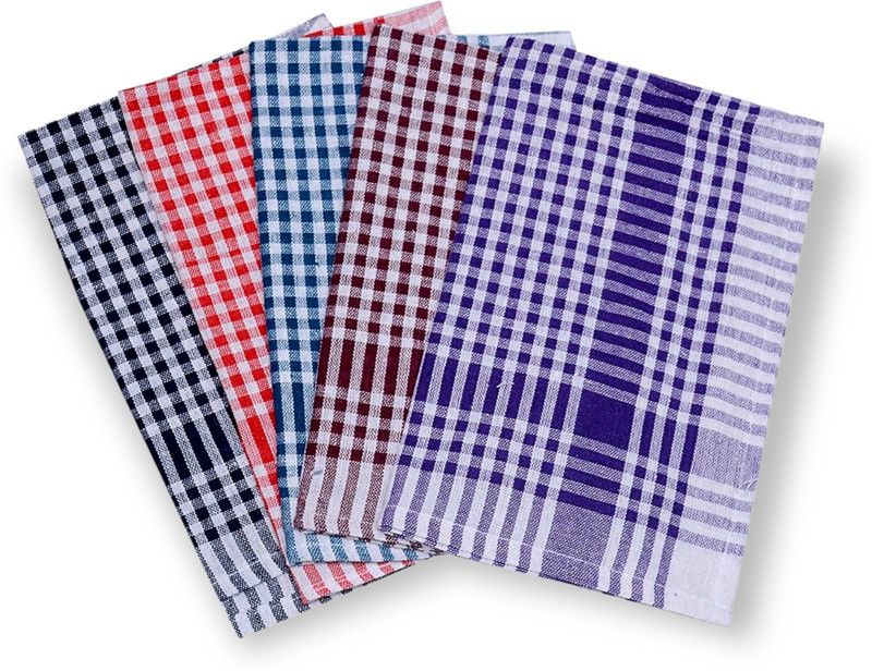 ABHIKRAM Kitchen Napkin Duster Cotton Cleaning Cloth 40X40 CM Multicolor Wet and Dry Cotton Cleaning Cloth  (12 Units)