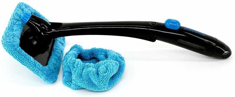 SEASPIRIT Microfiber Window Cleaners Brush Wet & Dry Mop  (Black, Blue)