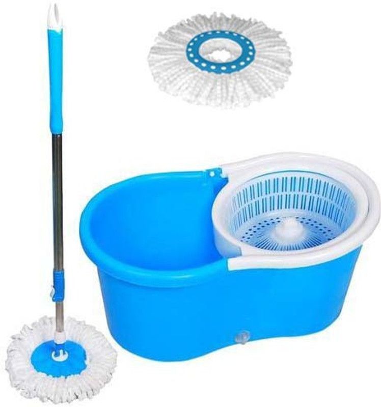 Monex 360 Degree Bucket Spin Mop Set for House hold and Office using cleaning Mop, Bucket, Mop Refill, Mop Set