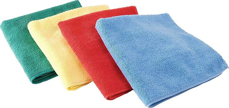 Aloud Creations Microfiber Cleaning Cloth, 40x40cm, 350 GSM, Wet and Dry Microfiber Cleaning Cloth  (4 Units)