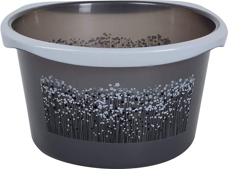 Regalo 19 L Plastic Bucket  (Grey)