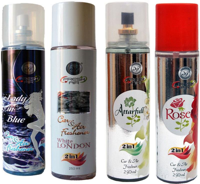 DSP WHITE LONDON+LADY IN BLUE+ROSE+ATTARFULL Spray  (4 x 62.5 ml)