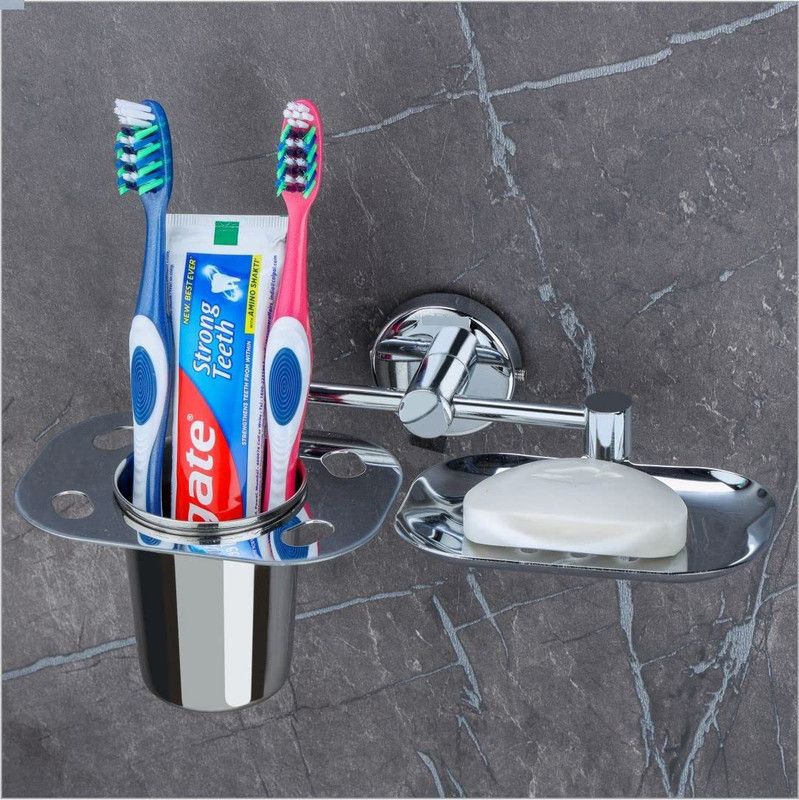 GLOXY Steel Wall Mounted Soap Case Stainless Steel Bathroom Set  (Pack of 1)