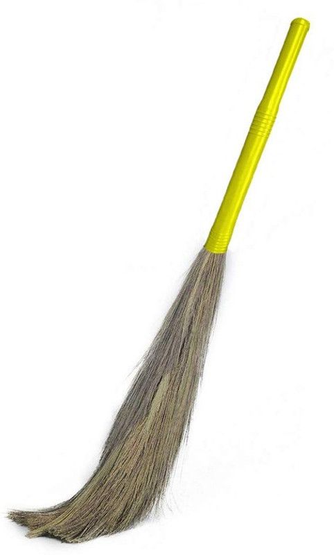 Ortel Fiber Wet and Dry Broom  (Yellow, 2 Units)