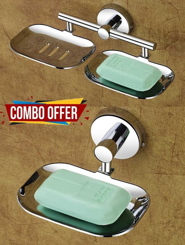 ANTIK SS High Grade Round Shape Soap Dish,Soap Stand, Soap case, Soap Holder, Sabudani  (Silver)