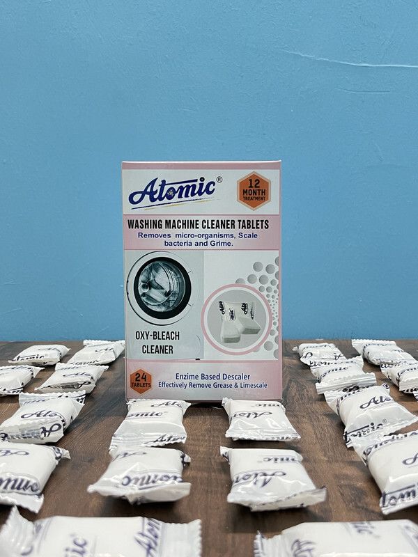 ATOMIC Washing Machine Cleaner Tablet (24 Counts) to clean Drum/Tub of Top/Front Load Dishwashing Detergent  (480 g)