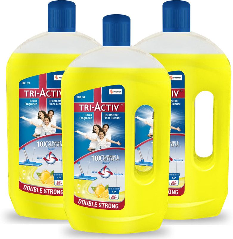 Tri-Activ Disinfectant Floor Cleaner Citrus  (3 x 900 ml)