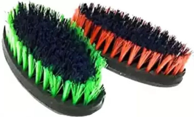 ziofy Cloth Washing Brush/Laundry Brush/Cleaning Brush/Tile Brush CLB044 Nylon Wet Brush  (Multicolor, 2 Units)