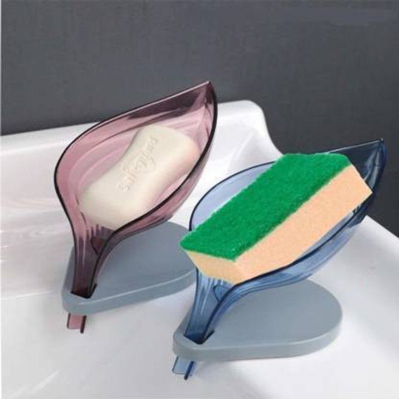 PLERIZA PACK OF 2 Decorative Drainage Soap Holder-Self Draining Soap Holder  (Multicolor)