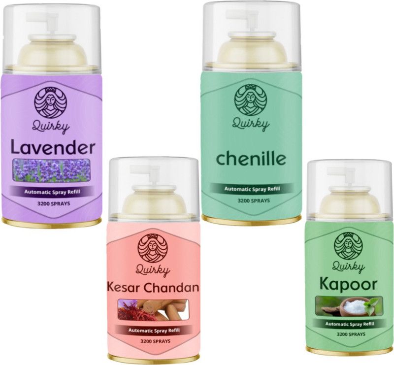 Lavender, Kesar Chandan, Kapoor, Chenille Automatic Spray  (4 x 300 ml)