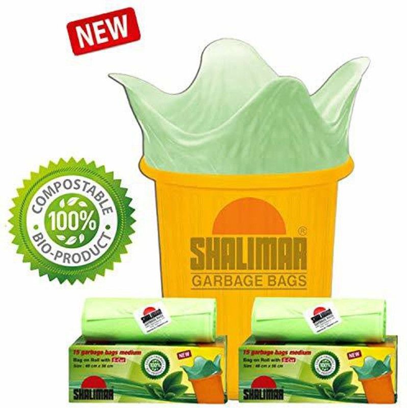 Elegant E_3R_Green_3(units) Medium 45 L Garbage Bag  (3Bag )