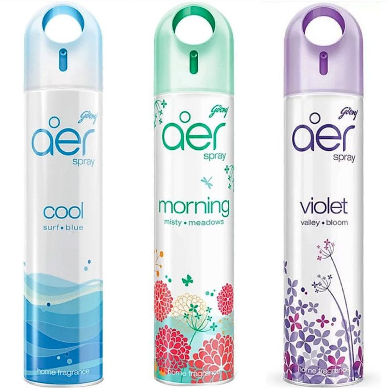 Godrej Aer Cool, Morning, Violet Spray  (3 x 240 ml)