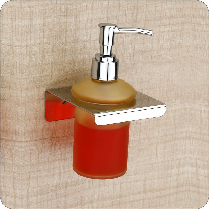 Easyhome Furnish 304 grade steel stand with glass soap dispenser/hand wash dispenser with stand 300 ml Conditioner, Liquid, Gel, Lotion, Sanitizer Stand, Shampoo, Soap Dispenser  (Silver)