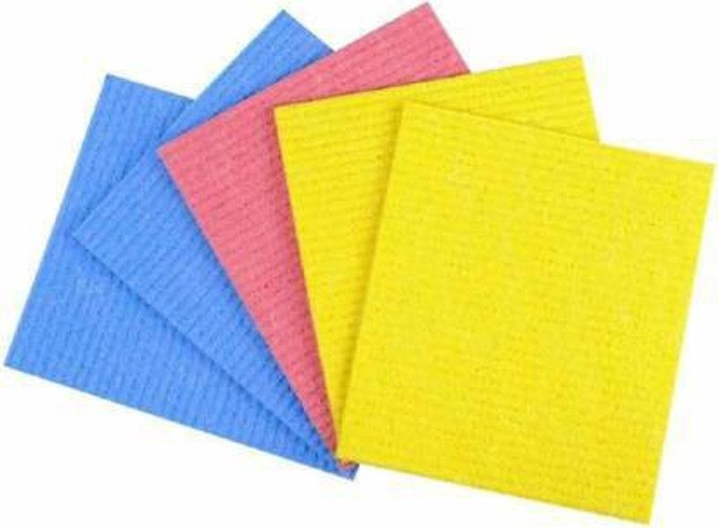 Yashoda lineing store Sponge Wipe for Kitchen 5 Pcs Pack (Multipurpose) Scrub Sponge  (Large, Pack of 5)