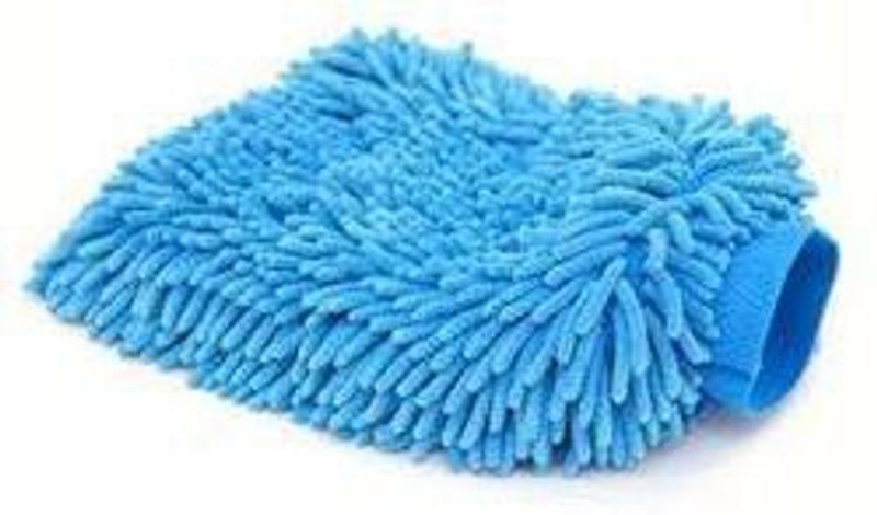 PVA Microfiber Scratch and Lint Free One Sided Mitt Gloves for Car Cleaning Wet and Dry Glove  (Large)