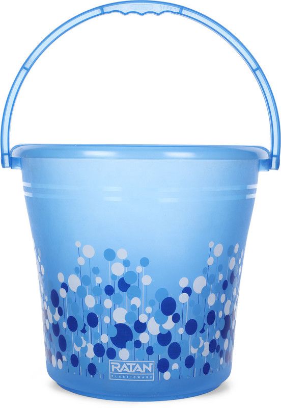 RATAN Frosty Bubble Print Pack of 1 Blue 18 L Plastic Bucket  (Blue)