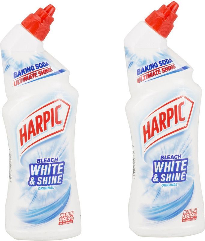Harpic White And Shine Bleach Original 750ml Pack Of 2 Regular Liquid Toilet Cleaner  (2 x 750 ml)