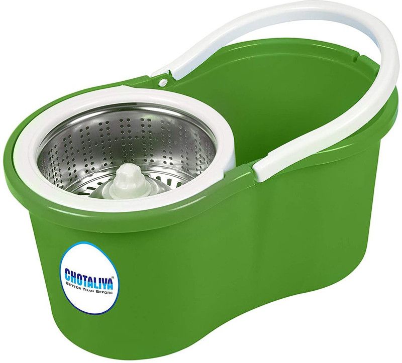CHOTALIYA B-112 Steel Spin Cleaning Bucket Only (Green) Bucket