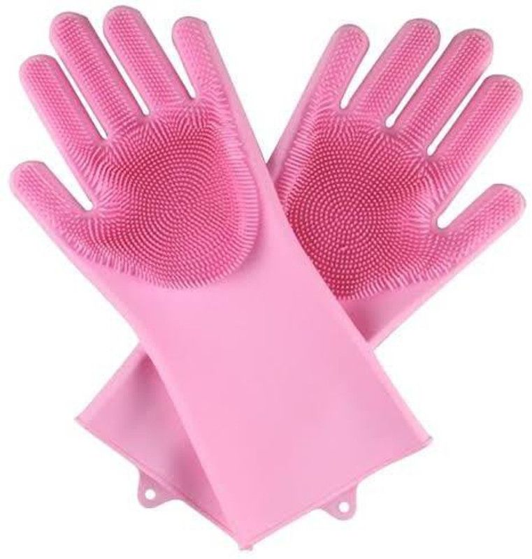 charuvi enterprises Magic silicone gloves Wet and Dry Glove  (Free Size)