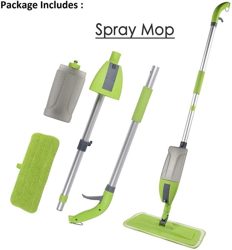 SeaRegal Stainless Steel Microfiber Floor Cleaning Spray Mop Wet & Dry Mop  (Green)