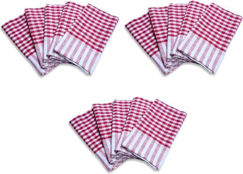 Ishrat Wet and Dry Cotton Cleaning Cloth  (15 Units)