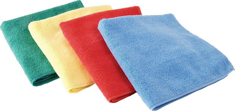 Aloud Creations Microfiber Cleaning Cloth for Car, Mirrors and Furniture (40x40cm, ) Wet and Dry Microfiber Cleaning Cloth  (4 Units)