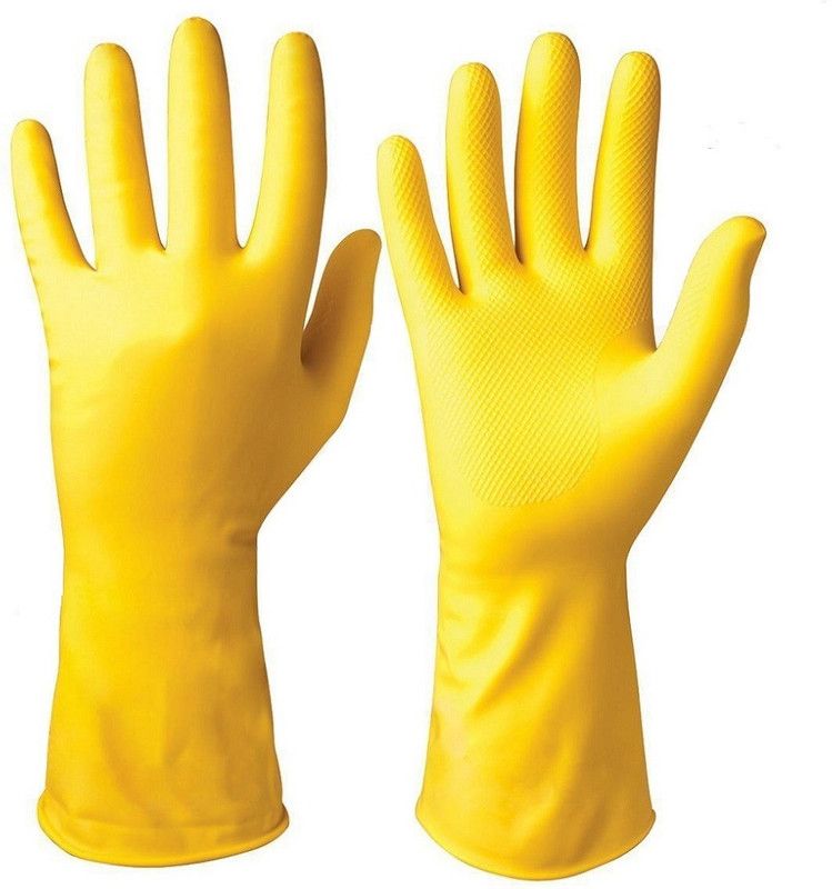 Strobine Men's & Women's Hand Protective Cleaning Gloves For House Use Wet and Dry Glove Set  (Large Pack of 2)