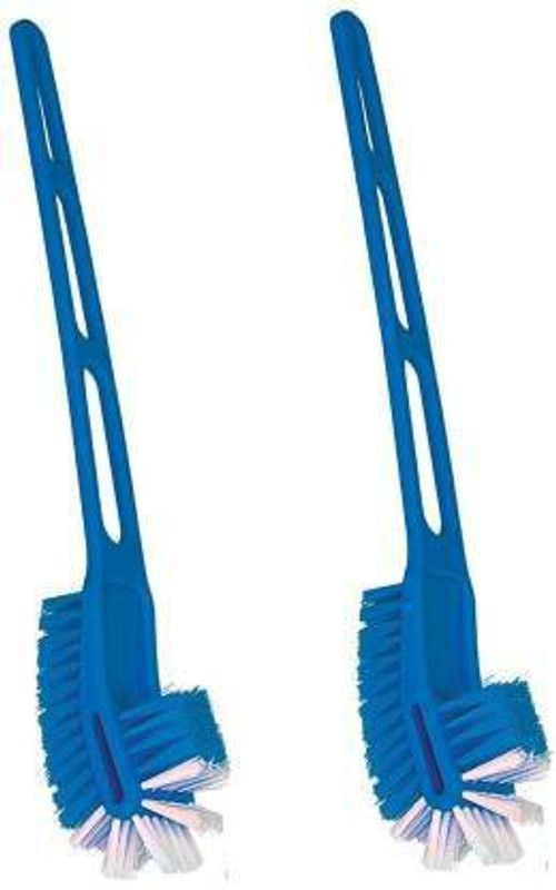 greengrow Toilet Cleaning Brush double hockey with Holder  (Multicolor)