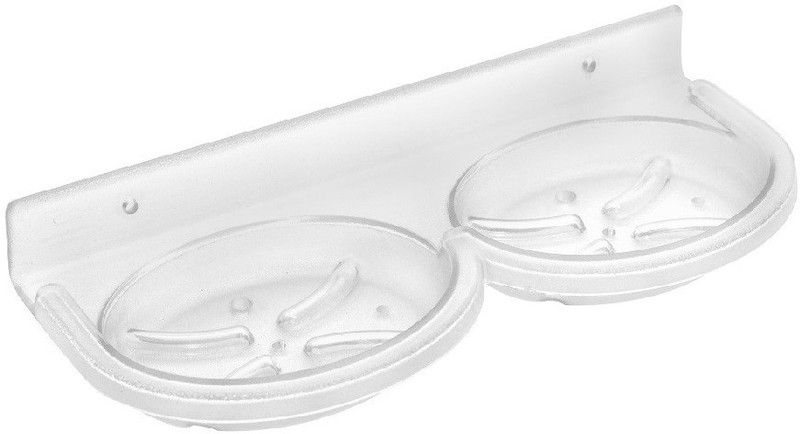 Prestige Dauble Soap Dish Oval For Bathroom Washbasin  (White)