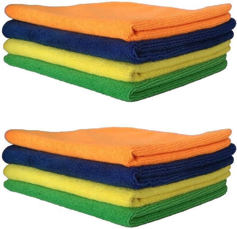 Anvil Automotive Cloth For Bike,Car,Kitchen Wet and Dry Microfiber Cleaning Cloth  (8 Units)