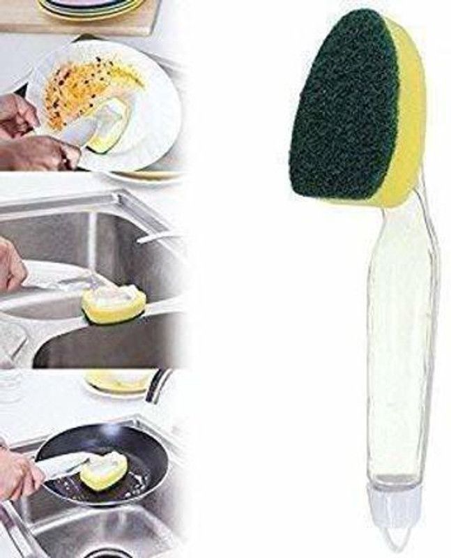 PAVITYAKSH Dish Wand Soap Dispenser Scrubber Dish Wand Brush Scrub Scrub Sponge  (Small)