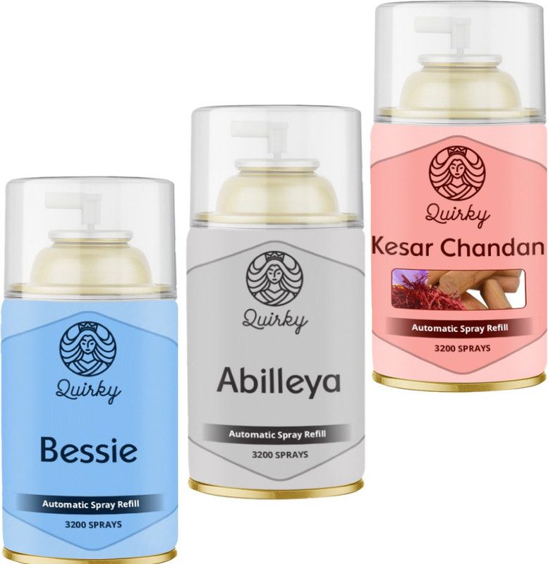 Quirky Bessie, Abilleya, Kesar Chandan Automatic Spray  (3 x 300 ml)