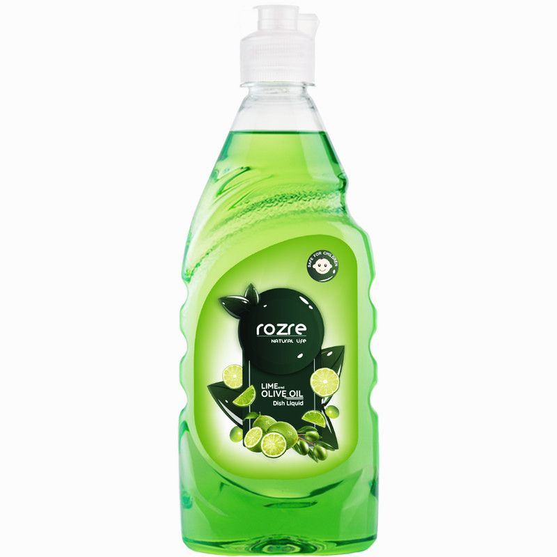Rozre Lime and Olive Oil Dish Liquid Dish Cleaning Gel  (Lime Essential Oil, 500 ml)