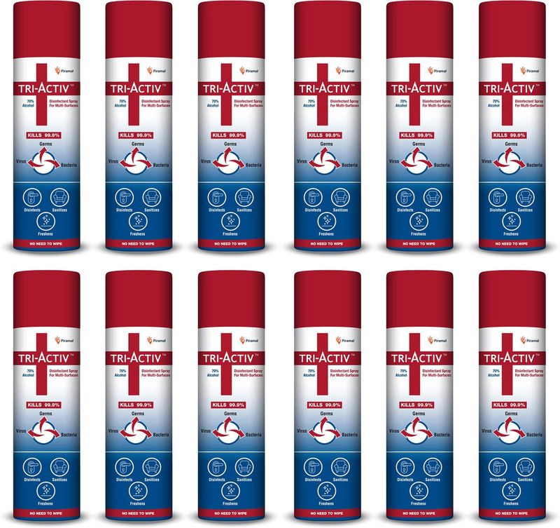 Tri-Activ Disinfectant Spray 100 ml - Pack of 12  (1200 ml)