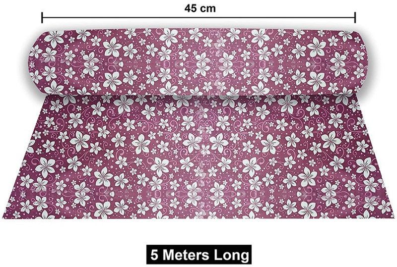 Shade 5 Mtr Long Roll/Mat for Kitchen, Shelve,Shelf.Anti slip&waterproof(Small Flower)  (1 Ply, 1 Sheets)
