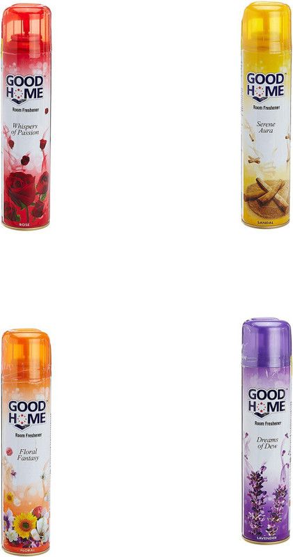 Good Home Dream of Dew, Whispers, Serene Aura, Floral Fantasy Spray  (4 x 160 g)
