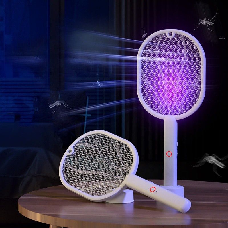 Gretal 3 in 1 Mosquito Killer Racket USB Rechargeable with UV Light & Standing Base Electric Insect Killer Indoor, Outdoor  (Fly Swatter)