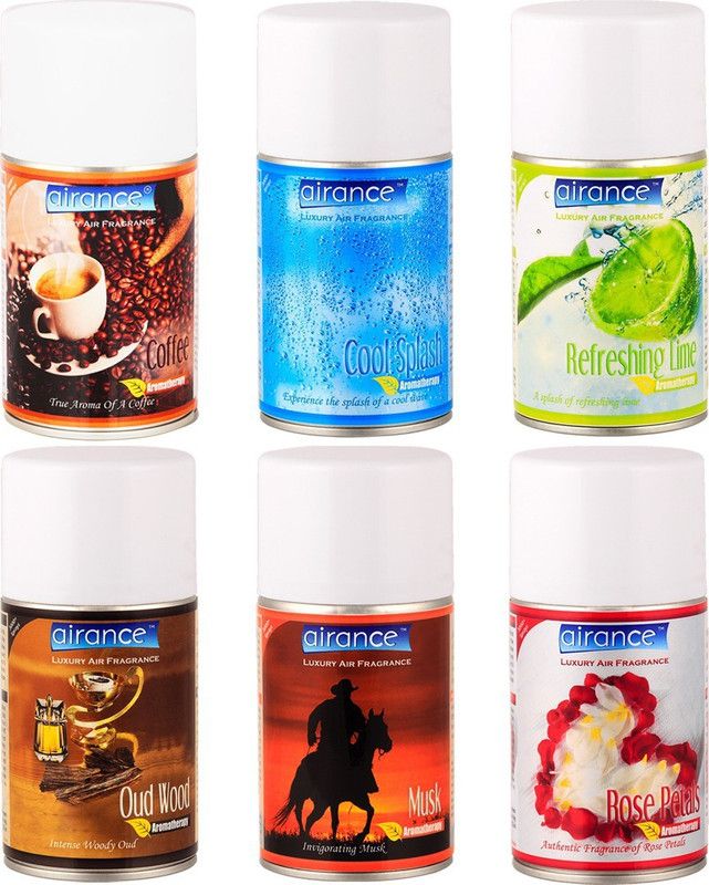 Airance Refreshing Lime, Rose Petals, Coffee, Oudh Wood, Cool Splash, Musk Refill  (250 ml)