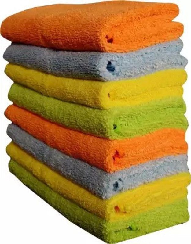 SANGARIA Dry Microfiber Cleaning Cloth  (8 Units)