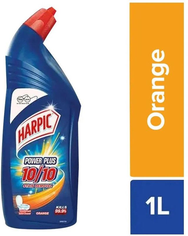 Harpic Power Plus Orange Liquid Toilet Cleaner Orange  (1 L)