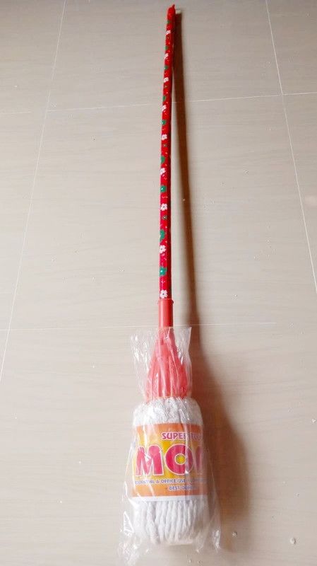 Dakshesh Round Wet Floor Mop (200 GM, 100 % COTTON) Wet & Dry Mop  (White 121.92 m)