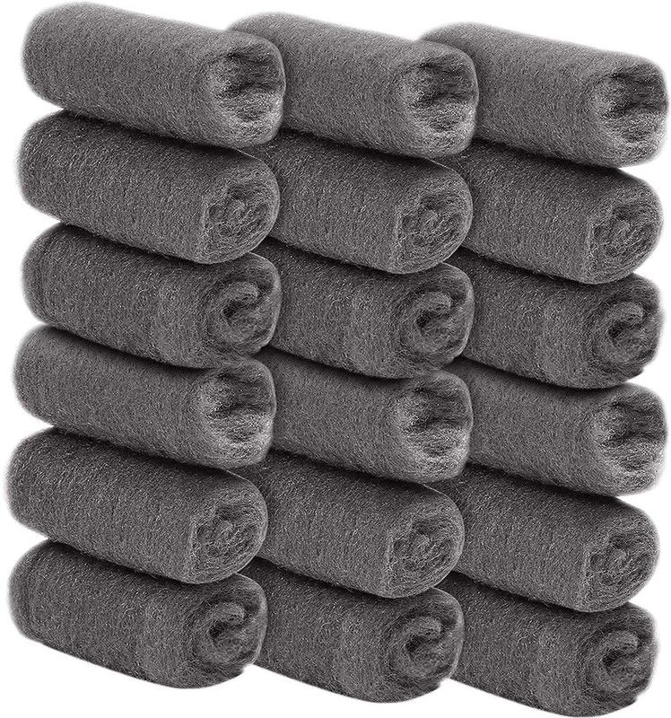 Shree Varni Enterprise Steel Wool Fine 1.50m Wire Roll Pad for Glass Furniture Tray Metal Precision Tool Cleaning Polishing Grade 0000 Scrub Sponge  (Large)