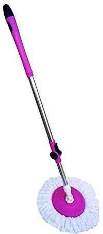 Kittmist Clip Lock Mop Rod Stick Stainless Steel With Head Refill for Rotating Spin Mop Cleaner Wet & Dry Mop  (Multicolor)