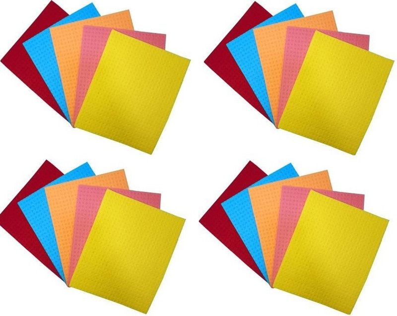 PITRADEV Sponge Wipe for Kitchen 20 Pcs Pack (Multipurpose) Sponge Wipe  (Medium, Pack of 20)